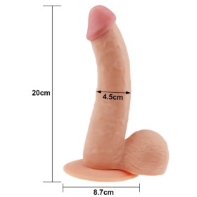 Ultra Soft mekani i ekstra realistični dildo sa testisima LVTOY00112-4